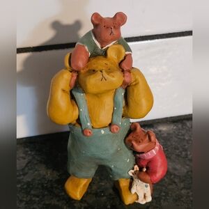 Annekabouke Bear & Me Teddy Gnomy Friends Standing Figure Handmade Dutch 90s Htf